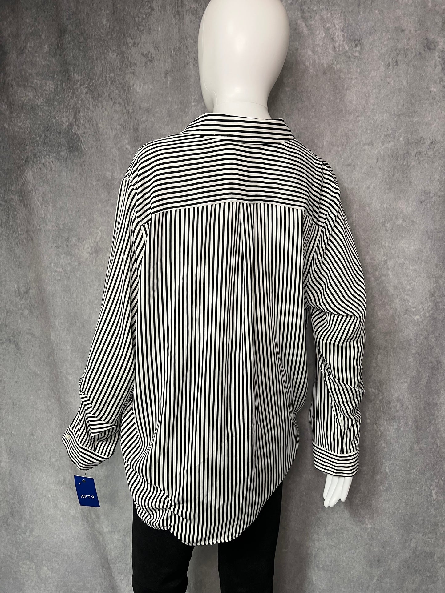 Striped Button-Down Blouse Sixe XXL