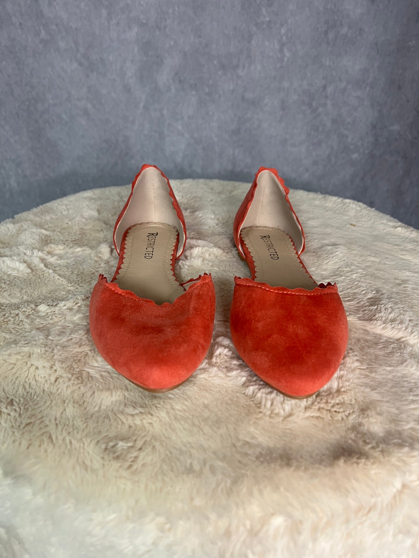 Scalloped Red Flats Size 7.5
