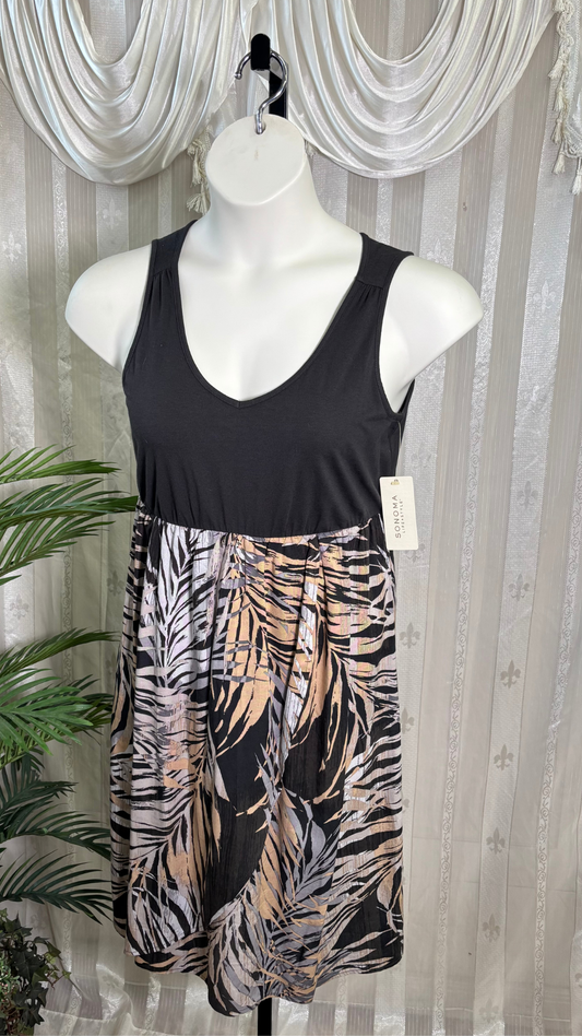 Sonoma Tank Dress with Palm Print Skirt – Size Medium (New with Tags)