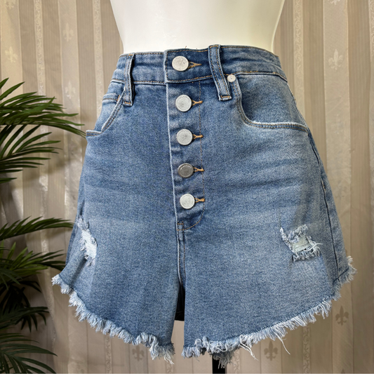 BlankNYC High-Rise Distressed Denim Shorts – Size 28 (New with Tags)
