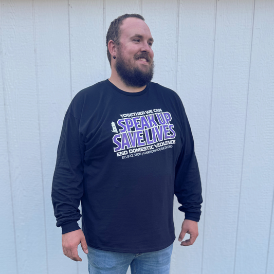 'Speak Up' Long Sleeve Black Tee