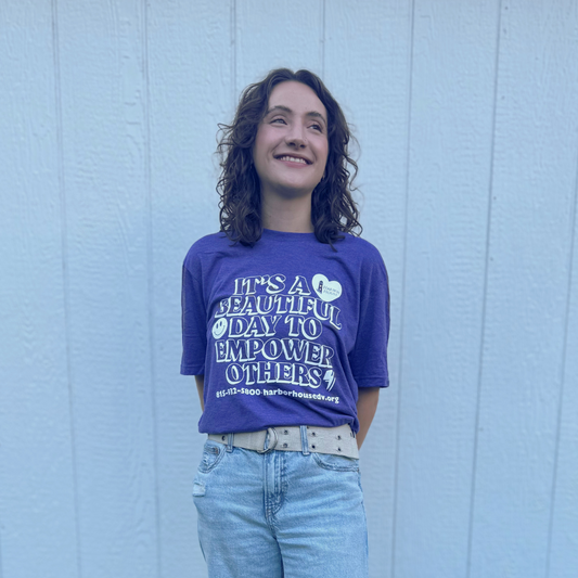 'Beautiful Day' Purple Soft Style Tee