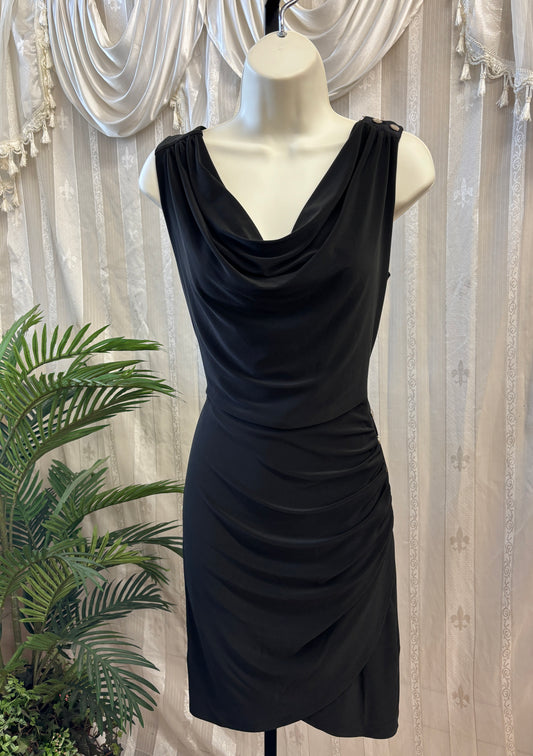 White House Black Market Ruched Button Detail Dress – Size 0 (New)