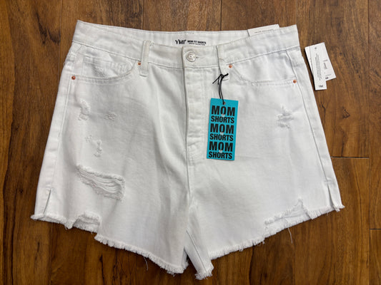 YMI White Distressed Mom Shorts – Size 11 (New with Tags)