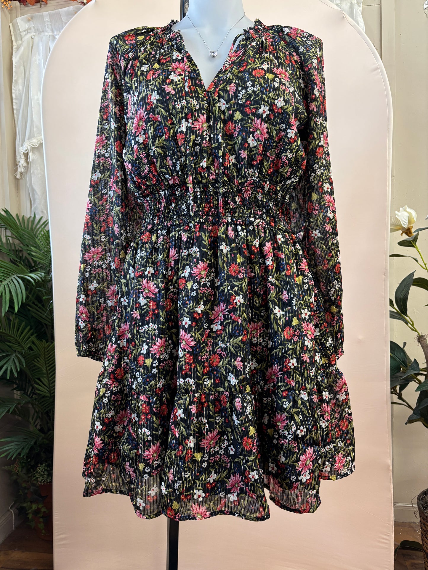 Old Navy Floral Long Sleeve Dress – Size Small