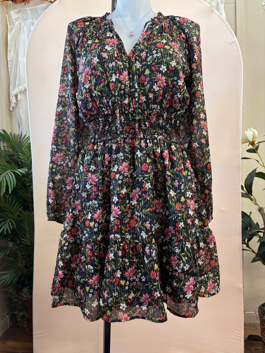 Old Navy Floral Long Sleeve Dress – Size Small